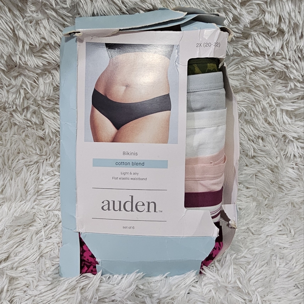 Auden Cotton Blend Bikini Pack - Black, White, Pink, Gray